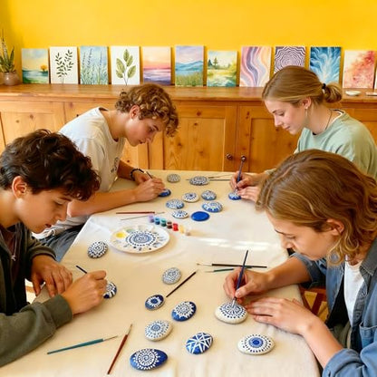 Simetufy 100Pcs 2"-3" River Rocks for Painting Bulk, Flat & Smooth Natural - size: 2-3in -100pcs