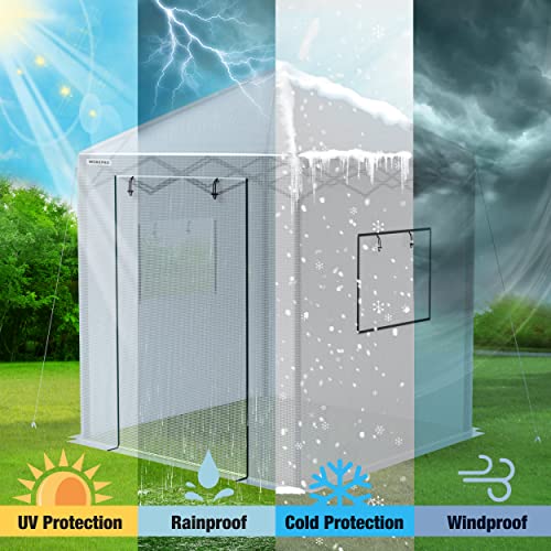 WORKPRO 94”x 94”x 99” Pop-up Greenhouse for Outdoors - style: 94" L x94" W x99" H pop up greenhouse(large)