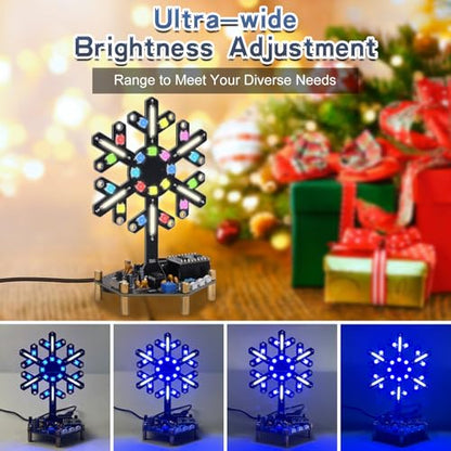 Voice Control Spectrum Light Soldering Kit, PEMENOL DIY LED Light Electronic Kit, Music Reactive & Static Modes, Interactive STEM Electronics Project for School Class Learning Home Decor