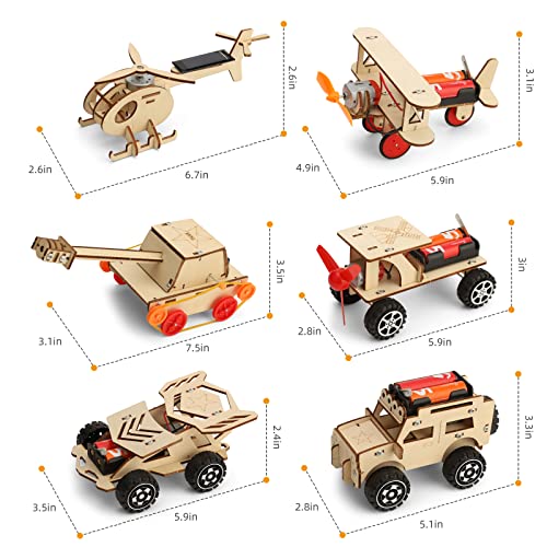 STEM Kits for Kids Age 8-10 10-12, 6 Set Wood Building Projects Crafts 6-8