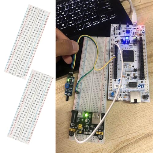 3pcs Breadboard 830 Point Solderless Prototype PCB Board Kit, Solderless Breadboard for Arduino Proto Shield Distribution Connecting Blocks.