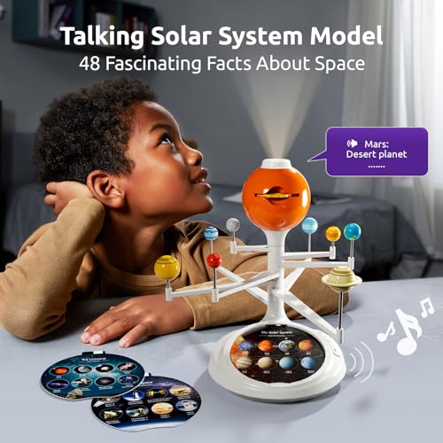 Science Can Solar System for Kids, Interactive Talking Solar System Model - color: White
