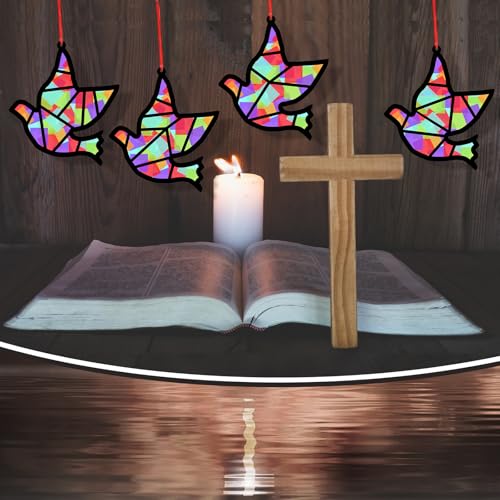 Sinload 24 Pcs Dove Crafts Religious Sunday School Dove Tissue Paper Kit - style: Dove
