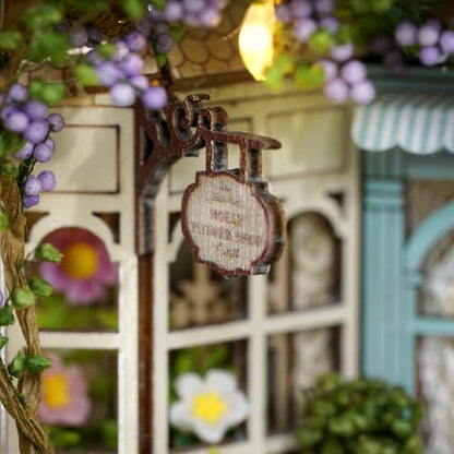 DIY Miniature Dollhouse Kits - Wooden Mini Model House with LED Lights, Tiny Furniture & Accessories – Craft Building Kits for Teens & Adults (Molly Garden) – Birthday Valentine's Gift - style: Molly Garden
