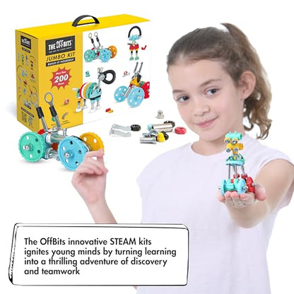 The Off Bits Educational STEM Toys for 6+: Robot Toy Building Sets, 3-in-1 Engineering Kit for Boys and Girls, Build Your Own STEM Building Toys with Endless Possibilities (Jumbo Kit) - style: Jumbo Kit