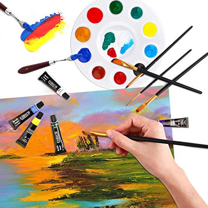 ESRICH Acrylic Paint Set, 46 Pcs Painting Supplies with Paint Brushes - color: 24 Color