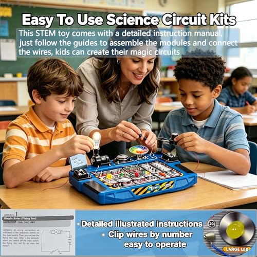 STEM Science Circuit Kits for Kids Age 8-12, Electrical Educational Toys
