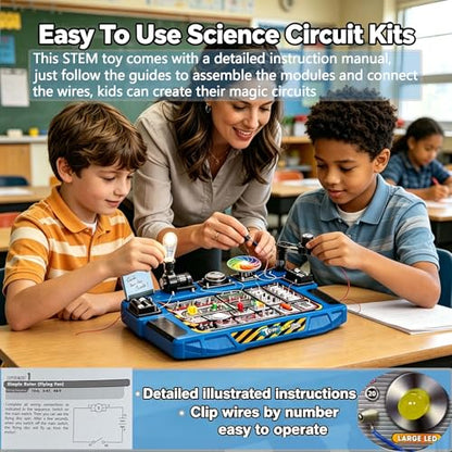 STEM Science Circuit Kits for Kids Age 8-12, Electrical Educational Toys