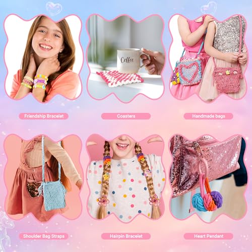 500+ PCS Weaving Loom Kit, Craft Kits for Kids, Friendship Bracelet Kit