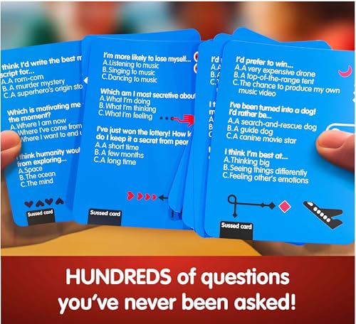 SUSSED The Wacky ‘What Would You Do’ Card Game - Social Fun for Teens - color: Cool Blue (Cool Life Questions Theme)