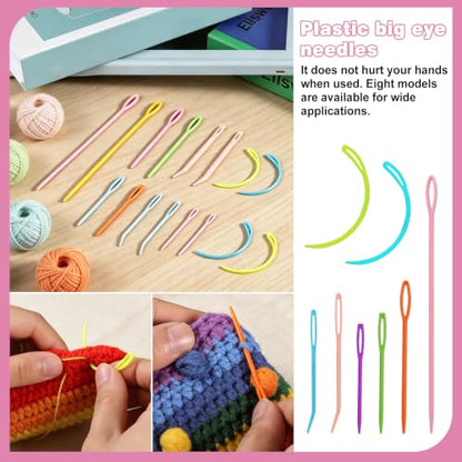UzecPk 70PCS Yarn Needles, Darning Needles Big Eye Blunt Needles Kit - style: 70PCS