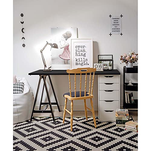 Kaboon 36x20 inch Black Table Top Universal, Solid One-Piece Desktop, Reversible Melamine Countertop, Double Desks, L-Desk DIY - color: Black, size: 36x20