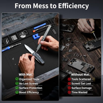 STREBITO Soldering Mat Electronics Mat Silicone Repair Mat 17.7''x11.8''