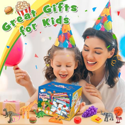 Montessori Sensory Toys for 3-8 Year Olds | 58-Piece Learning & Sorting Games with Mystery Box | Preschool Activities & Speech Therapy Gifts | Easter Basket Stuffers, Birthday Gifts for Boys & Girls