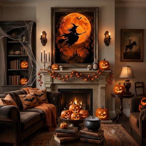 CHWGLFGG 5D Halloween Witch Diamond Art Kits for Adults Beginners 12x16inch - color: KM1309-1