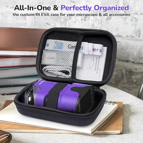 Kids Digital Microscope Science Gift: Complete STEM Toy Kit for Ages 4-12 - color: Purple