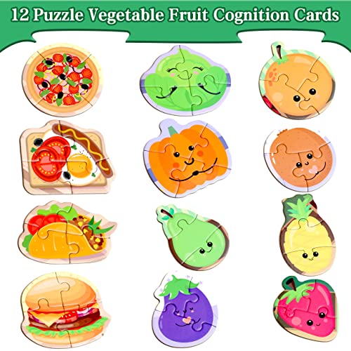 Magnetic Puzzles for Kids Ages 3-5, Travel Toddler Food Puzzle Toy - style: Food