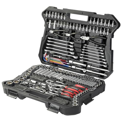 STARWORK TRUE MECHANIC™ 314-Piece Mechanics Tool Set and Socket Set, 1/4", 3/8", 1/2" Drive, Professional, Metric - size: 314 PC