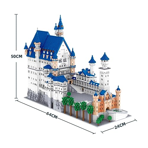 Architecture Neuschwanstein Castle Building Blocks Set, Famous World Architecture Model Building kit 11810 PCS Creative Collection Building Toys for Adults - color: Swan Stone Castle