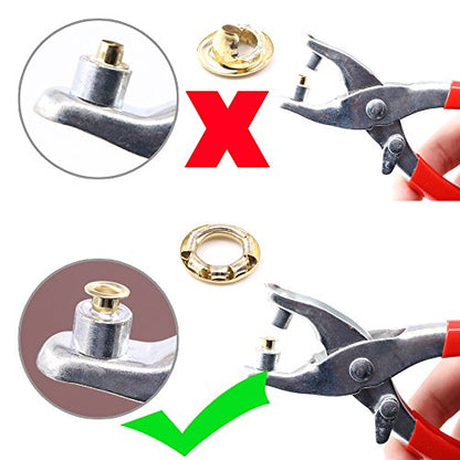 Glarks Heavy Duty Adjustable Metal Hole Punch Pliers Revolving Leather Belt Hole Punch with Eyelet Pliers Tool Kit for Belt, Watch Bands, Saddle, Shoes, Crafts - style: Hole Punch Plier with Eyelet Plier
