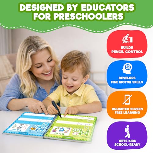 Doctor Jupiter Preschool Tracing Books for Toddlers, 3+ Year Old Kids — Learning Activity Books, Educational Toys, 100+ Wipe Clean Preschool & Kindergarten Activities - style: Preschool Tracing: 3+