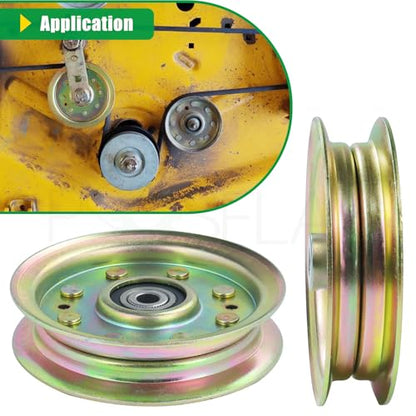 2 Pack 175820 Idler Pulley for Craftsman 42", Husqvarna 48" Decks - color: T16 2x175820