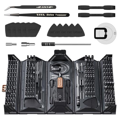 Mini Precision Manual Screwdriver Set,JAKEMY 180 in 1 Laptop Screwdriver Repair Tool Kit,Magnetic Multi-Bit Tiny Manual Screwdriver Bit Kit for DIY,Computer,PS5,Xbox,RC Car,Jewelers,Glasses,Watch,Home - color: Jm-168