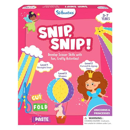 Skillmatics Snip Snip Unicorns & Princesses, Scissor Skills, Felt Craft Kit - style: 4. Unicorns & Princesses