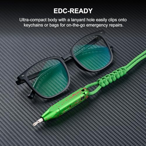 OKNIFE Otacle D1 6061 Aluminum 9-in-1 Small EDC Pocket Screwdriver - color: Zombie Green