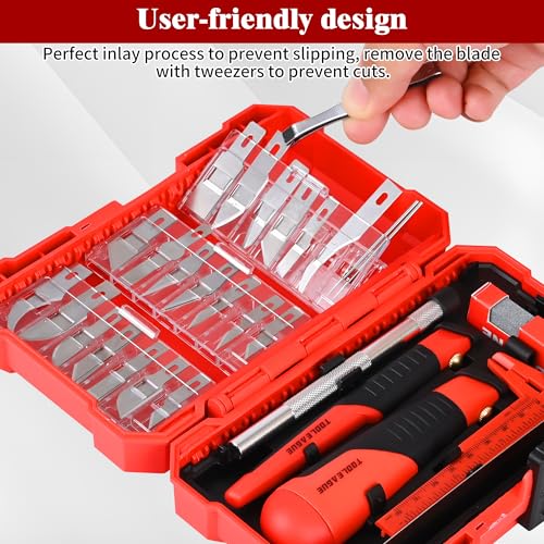 TOOLEAGUE 40Pcs Craft Knife Set, Precision Hobby Knife