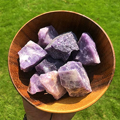 Zenkeeper 1 Lb Large Rough Purple Mica Stone Raw Lepidolite Crystal Stone Natural Purple Crystal Stone Mineral Specimen Gemstone Healing Crystals and Stones - color: Purple Mica Stone