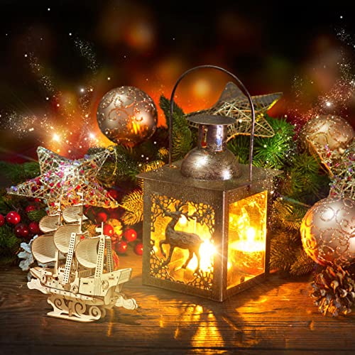 3D Wooden Sailboat Puzzle for Adults Wood Block Puzzle-Model Building Kit-Gift for Birthday/Father's Day
