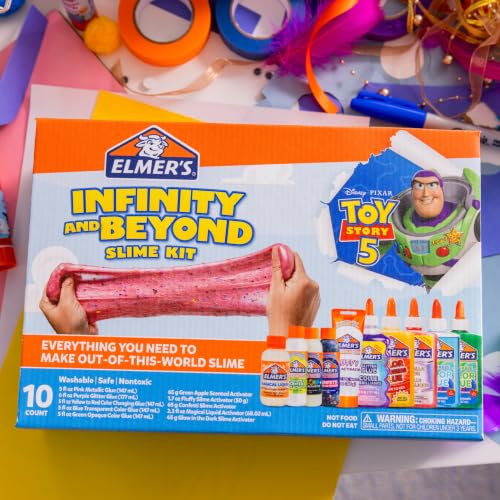 Elmer's Infinity and Beyond Slime Kit Featuring Toy Story Characters, Slime Supplies, Color Glue, Fluffy Slime, 10 Piece Kit - style: Toy Story 5 Infinity & Beyond Kit
