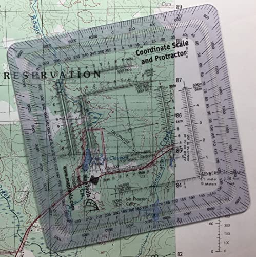 MapTools Improved Military Style MGRS/UTM Coordinate Grid Reader, and Protractor