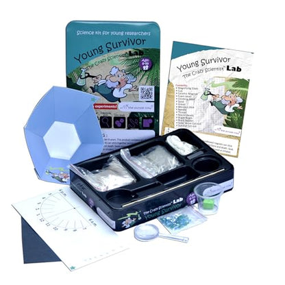 The Famous Crazy Scientist Lab - Young Survivor, Science Kits from The Lab - Survival Skill Box. Kids Science Kits. STEM Educational Games for Kids, Young Survivor Skills, 191 - style: Young Survivor Skills