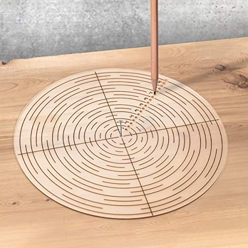POWERTEC 72114 10" Round Center Finder Clear Acrylic Compass Tool and Plastic Center Finder for Wood Turning Lathe Work – Wood Turner Tools Series - style: center finder set