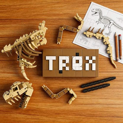 T-Rex Skeleton Building Set Model Poseable Joints 316Pcs Office Display
