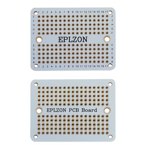 Solderable Breadboard Mini PCB Board Gold-Plated Solder Breadboard for DIY Electronics Projects Apply to Soldering Projects 2.0"x1.5" Mixed Color(Pack of 10 Pcs,White) - size: White