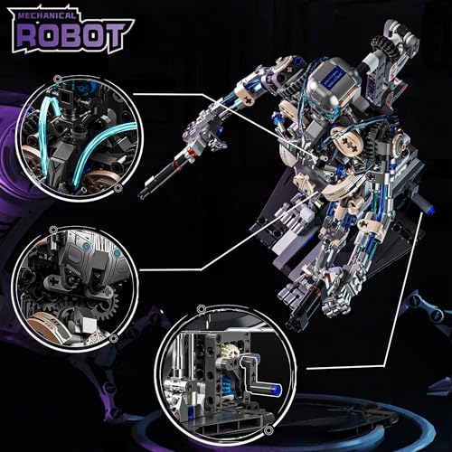Mechanical Skeleton Robot Building Blocks Set, 3D Robotic Model Kit - color: Skeleton