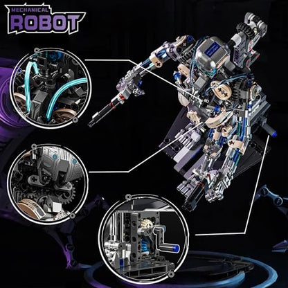 Mechanical Skeleton Robot Building Blocks Set, 3D Robotic Model Kit - color: Skeleton