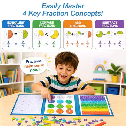 Magnetic Fraction Educational Puzzle & Homeschooling Math Manipulatives