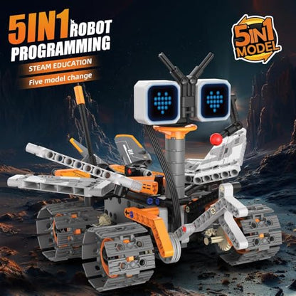 5-in-1 STEM RC Robot Building Kit, Age 5-7, 8-13, 14+ Years