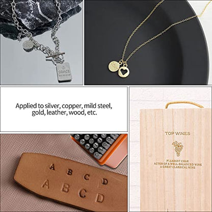 Metal Stamping Kit, Including 37pcs Stamps, Bench Block and Hammer