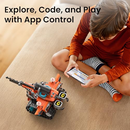 Sillbird Robot Building Kit with Remote Control STEM Gift for Boy Ages 8-14 - color: Orange