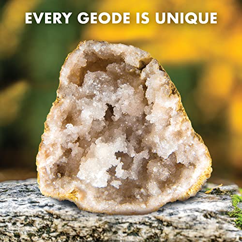 Blue Marble Break Open A Gigantic Geode – Break Your Own Large Geode with Crystals, Earth Science Kit for Kids to Learn Geology, Gifts for Rock Collectors, Cool Rocks for Boys and Girls