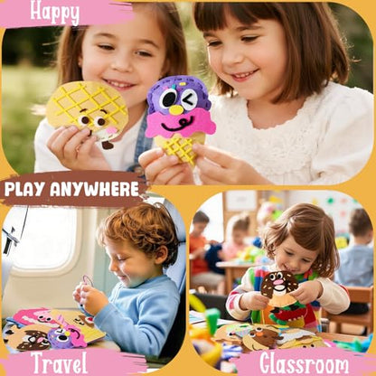 Toylink DIY Sewing Kit for Kids Ages 4-12, 12 Dessert Felt Craft Kit with Pre-Punched Holes, Blunt Plastic Needles, Cotton Stuffing - First Sewing Kit STEM Learning Toys for Girls Boys Birthday Gift - style: Dessert 1