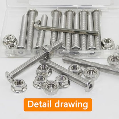 26 Pcs M8 x 70mm Flat Head Hex Socket Cap Screws Bolts Kits, 18-8 (304) Stainless Steel,Metric Bolt Assortment, Fully Threaded for Furniture, Bed, Chairs - size: M8x70mm-26Pcs
