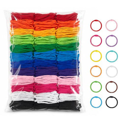 SOOHAOLISS 468PCS Cotton Loops for Potholders 7" with 12 Rainbow Colors - color: 7‘’ 468pcs in 12 Rainbow Colors