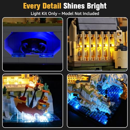 BrickSoul RC Light Kit for LEGO Hogwarts Castle 76419 Set, Lights Only - size: 76419 Premium Remote Light Kit