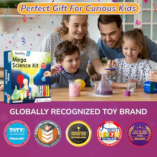 Smartivity Legendary Mega 150 Science Experiment Kit for Kids, Smart Birthday Gifts, Educational Science Experiments for Boys & Girls, STEM Toys for Learning & Fun for Age 6, 7, 8, 9, 10, 11, 12,14 - style: Mega Science Kit
